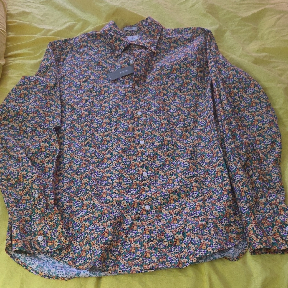 J. Crew Men's Floral Button Down Shirt - Multicolor